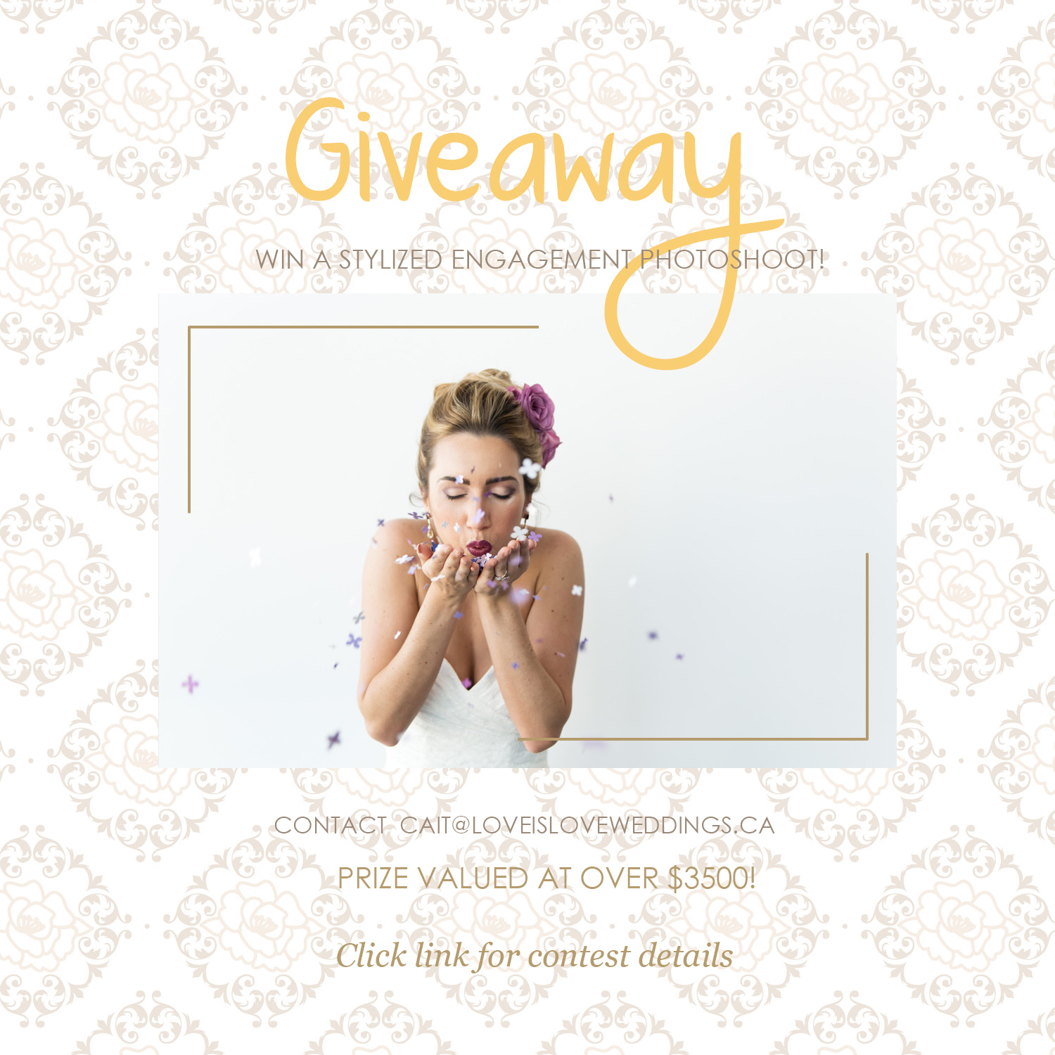 Giveaway: Win a professionally styled engagement shoot!